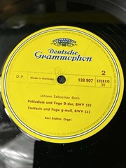 Vtg Vinyl Johann Sebastian Bach Karl Richter LP Deutsche Grammophon #138 907