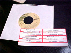 SHERYL CROW 45 A+M 1990’s POP ROCK anything but down FIRST PRESS Unplayed NOS