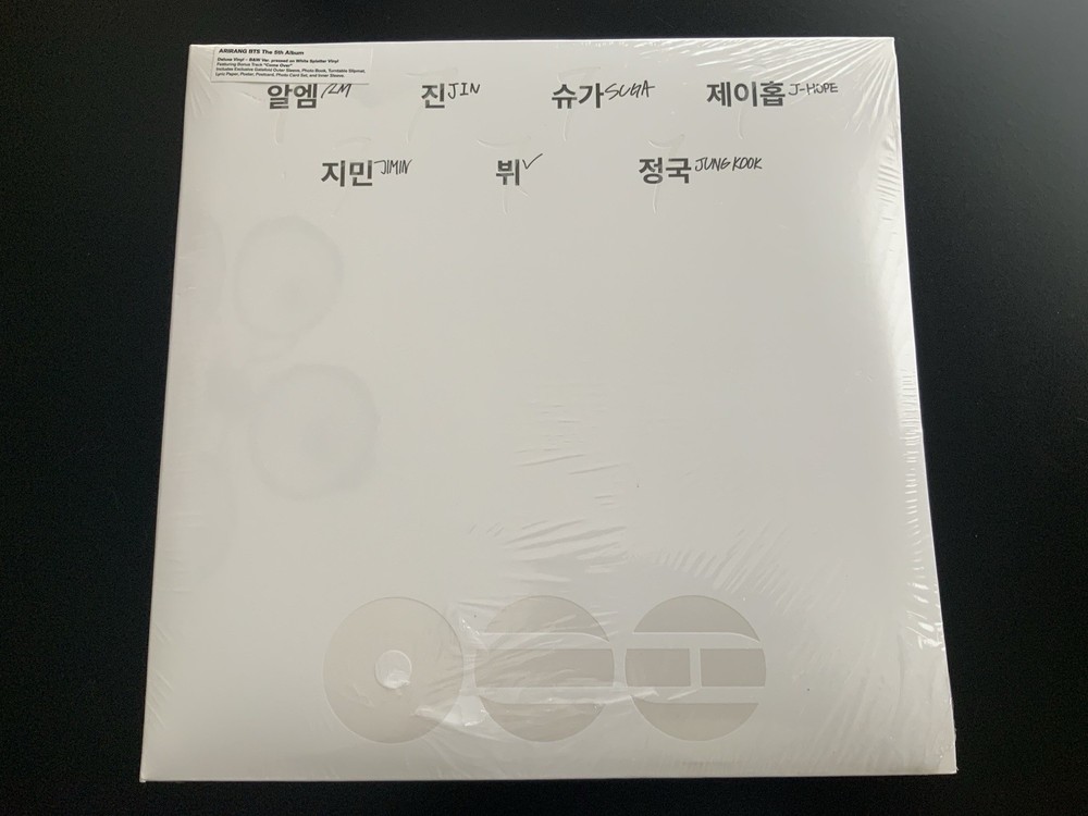BTS The 5th Album ARIRANG Deluxe White Splatter Vinyl LP