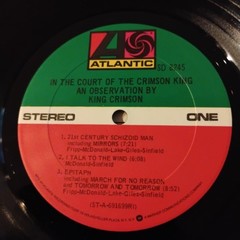 RARE 1969 In The Court Of The Crimson King An Observation By King Crimson VG+