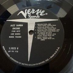 Stan Getz / Luiz Bonfá – Jazz Samba Encore! – US 1963 – Verve V-8523