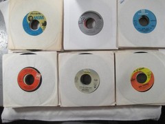 record lot 45 rpm VG+/NM- 100 vinyl w/ sleeves Pop hits 70s/80s FREE SHIP 5L