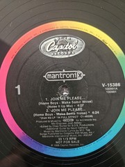 Mantronix – Join Me Please.(Home Boys – Make Some Noise) 12″ Promo 33RPM V 15386