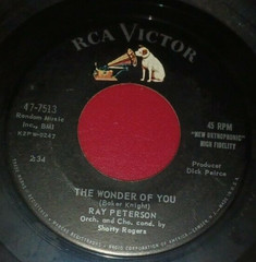 Vintage 45RPM Record : Ray Peterson the wonder of You / Im Gone : RCA Victor