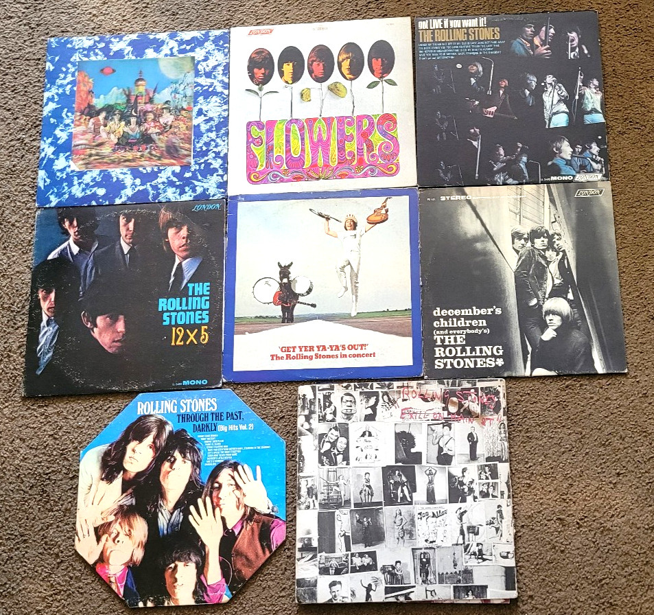 The Rolling Stones Bundle Of 9 Albums(10 Lps).Attn:Please see notes&pics.Used.