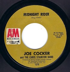 Joe Cocker: Midnight Rider & Woman To Woman A&M 1370 VG+ Slight warp