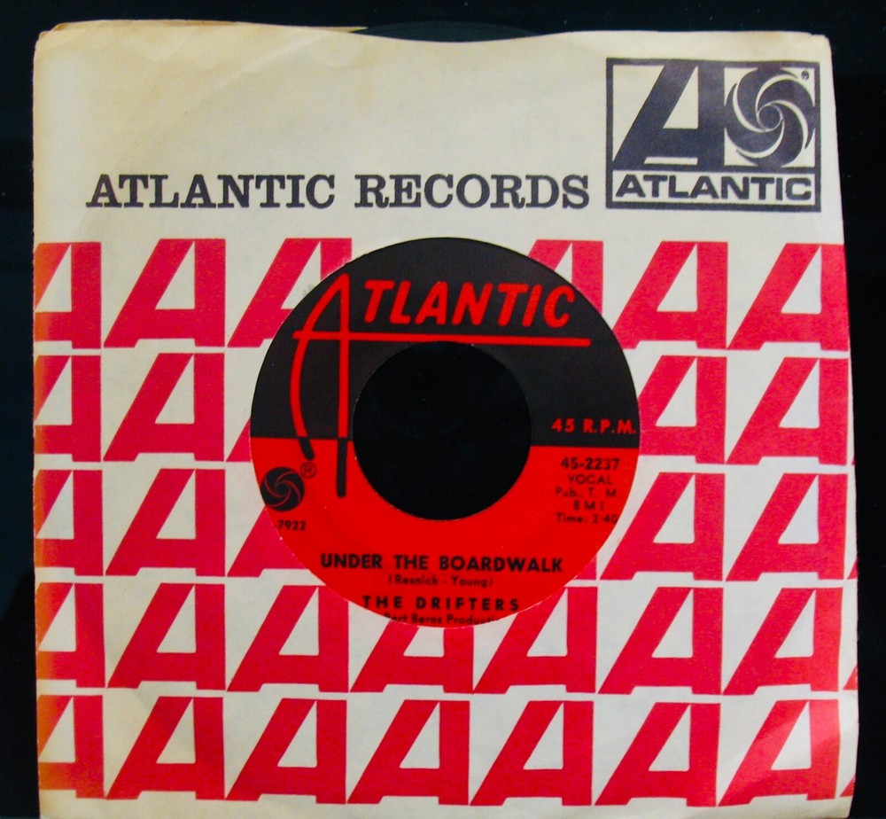 THE DRIFTERS~Under The Boardwalk~Doo Wop Vocal 45-ATLANTIC #2237