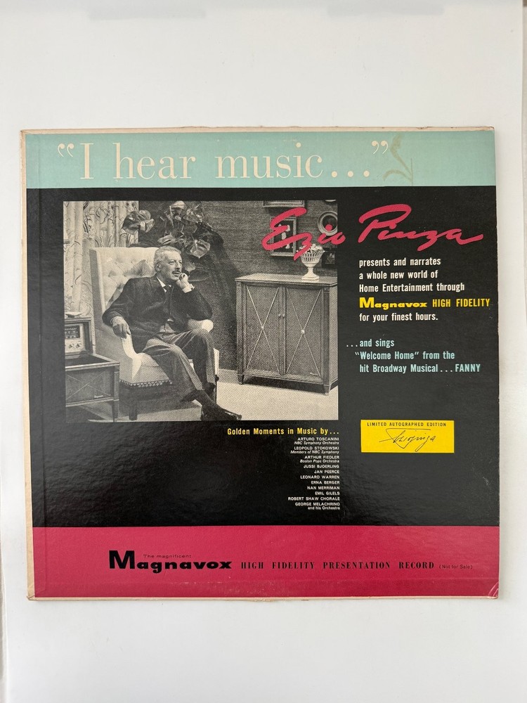 Ezio Pinza – I Hear Music LP Record 1950s Magnavox Classical Vocal 33 RPM