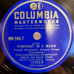 HEAR👂Bizet Symphony In C Major Columbia Classical MM-596 4X 12″ 78 RPM