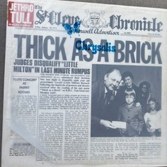 Jethro Tull Thick As A Brick LP PV41003 Chrysalis VG+ Vinyl Complete Gatefold