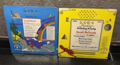 (2) Ronald McDonald Kids Radio Vinyl LP Record Albums Birthday & Rainy Day Fun