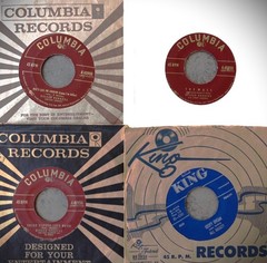 LOT OF 52 VINTAGE 45 RPM RECORDS – LOT #72 -LOOK CLOSELY FOR RARE GEMS
