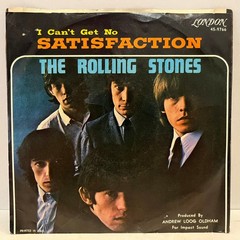 ROLLING STONES Satisfaction / Under Assistant (1965) 7″ Vinyl Record 45RPM – VG+