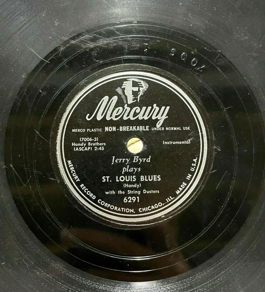 1950s Folk Country Jerry Byrd String Dusters St. Louis Blues / South 78 RPM