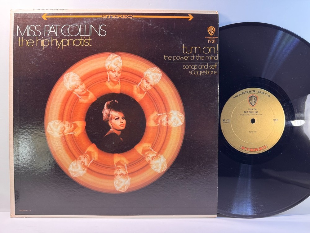 Jazz/Spoken Word LP MISS PAT COLLINS Turn On the Power of the Mind Warner 1967