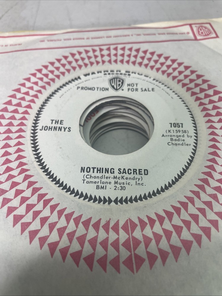The Johnnys I Remember / Nothing Sacred Prom 45 7057 Garage Rock 1967 Vinyl