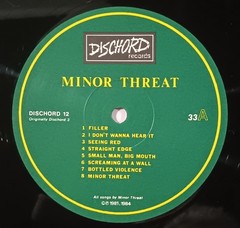 MINOR THREAT LP Record 1984 First Press US Original Red Cover EX Vinyl Dischord