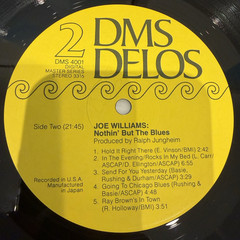 Joe Williams – nothin’ but the blues (1984 LP, DMS Delos Digital Stereo) NM