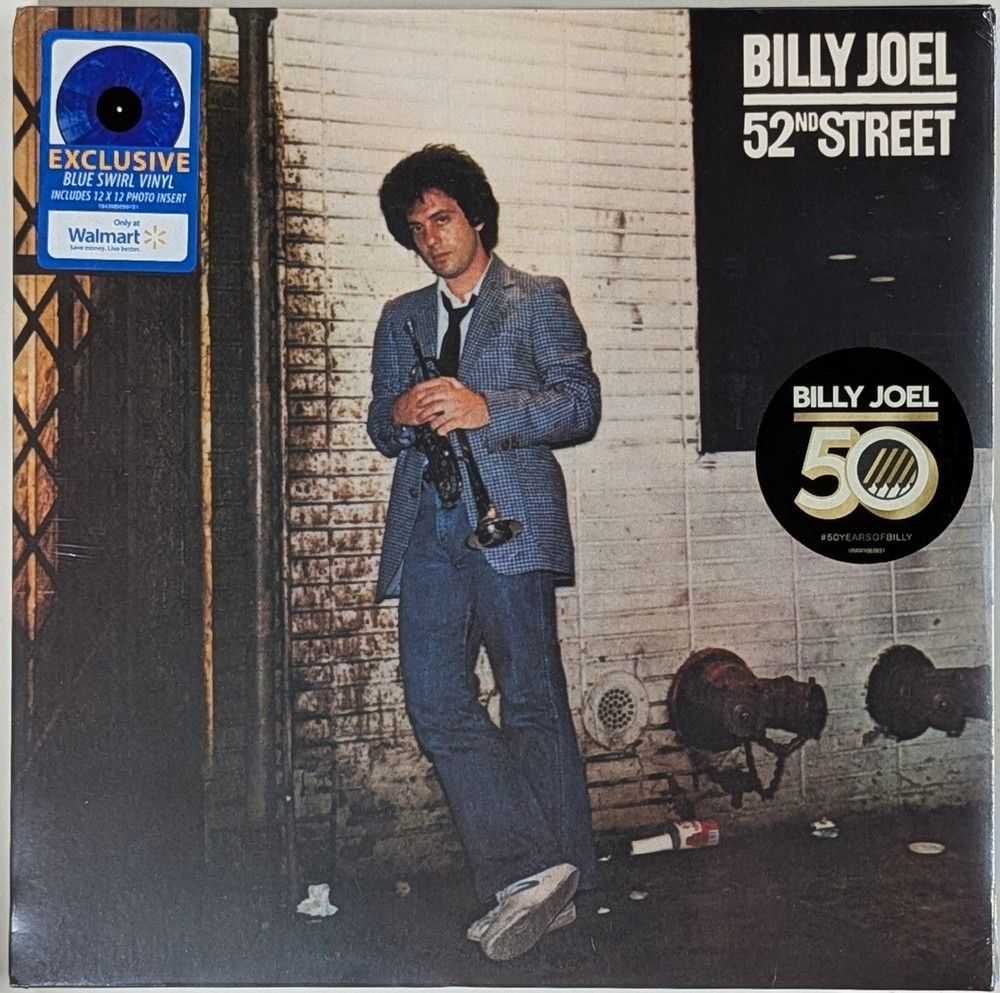 BILLY JOEL 52nd Street SEALED Walmart Exclusive LP Blue Swirl Vinyl 12×12 photo
