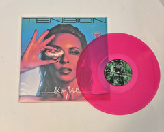 KYLIE MINOGUE TENSION TRANSPARENT PINK VINYL LP RECORD