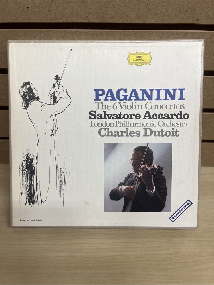 The 6 Violin Concertos Paganini Dutoit Accardo 5-LP set Italy