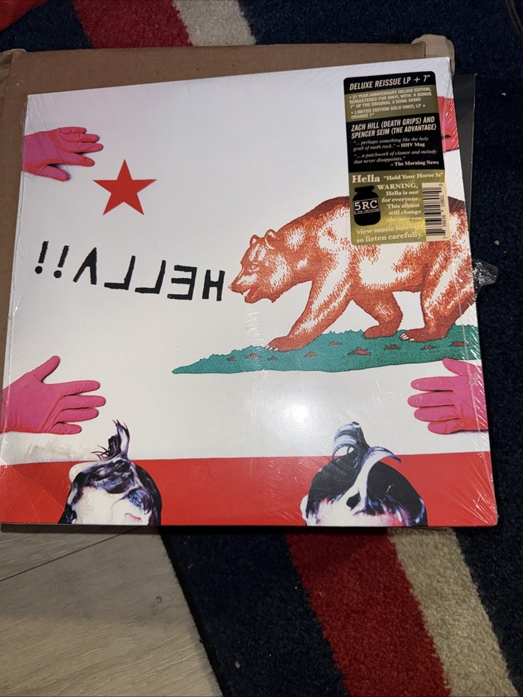 NEW Hella Hold Your Horse Is Clear Red Green Splatter Vinyl LP + Orange 7″ /500