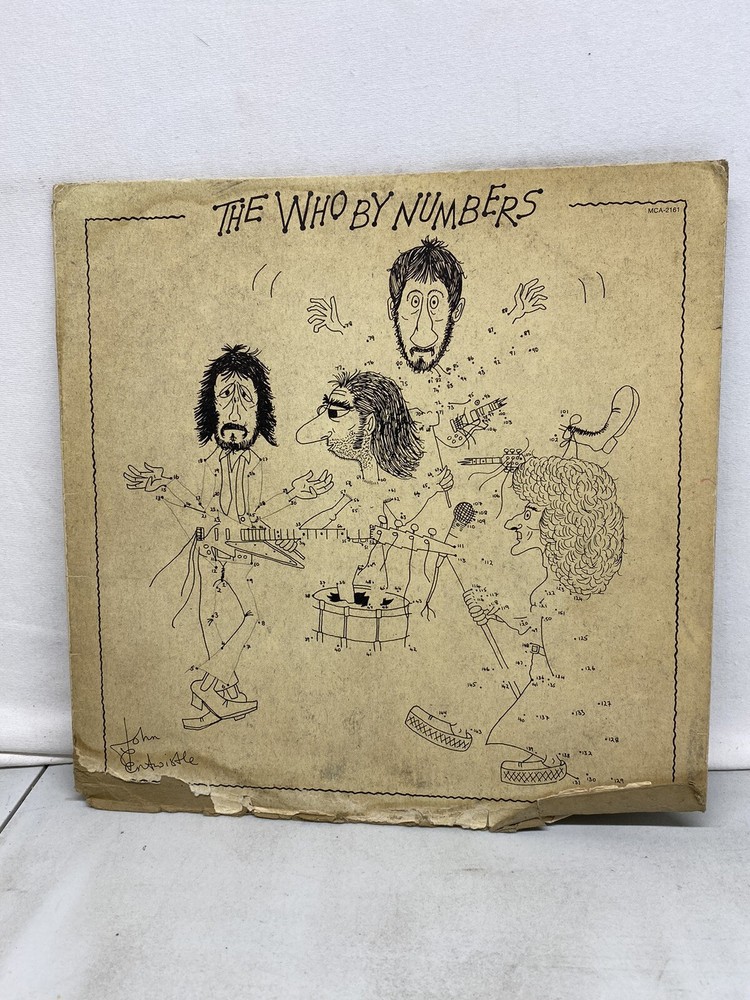 THE WHO BY NUMBERS VINYL ALBUM 1975 Original Record Roger Daltery Townsend Worn
