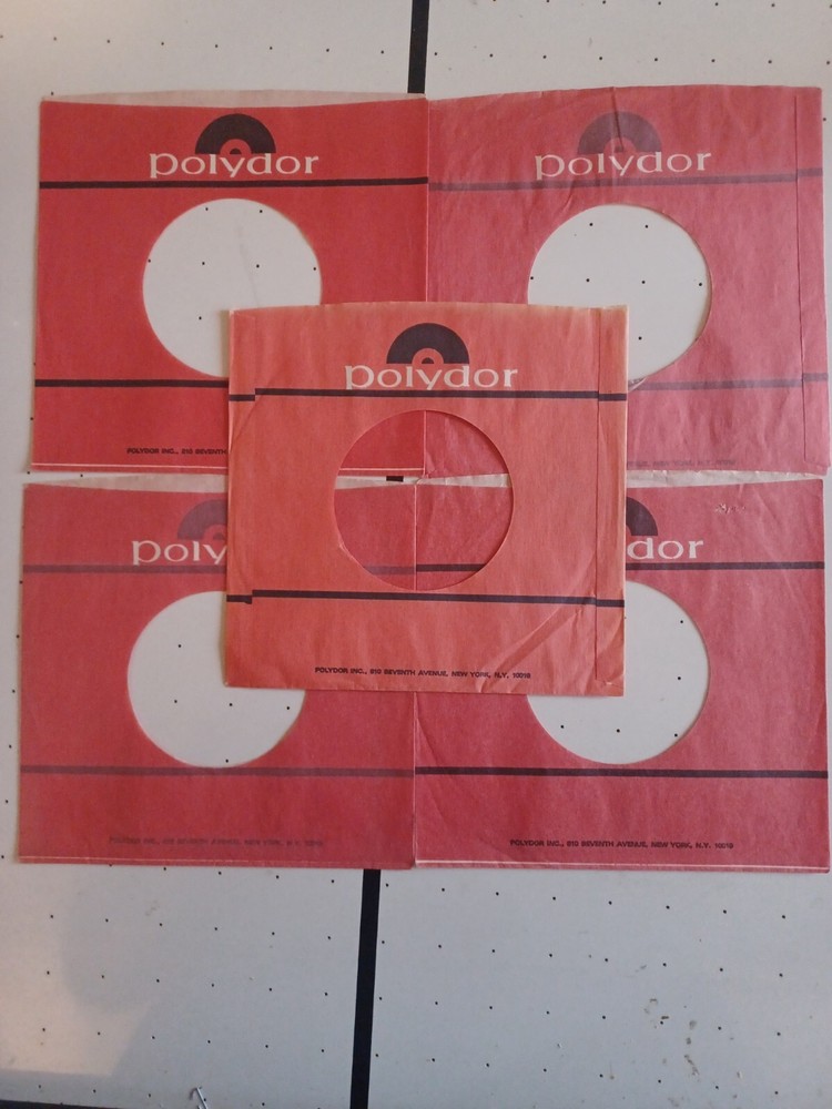 POLYDOR RECORDS (5) original company sleeves in nice shape