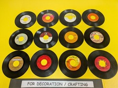 FOR DECOR: LOT OF 12 FOLK ROCK 7″ 45 VINYL RECORDS Jim Croce Simon Garfunkel