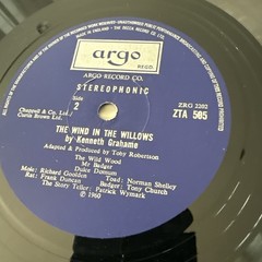The Wind in the Willows Argo Kenneth Grahame Toby Robertson Vinyl LP Spoken Word