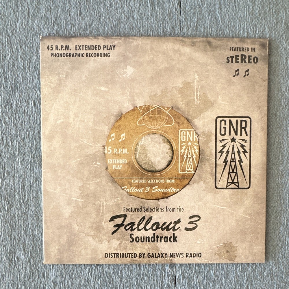 Fallout 3 Soundtrack 7″ Vinyl EP 45 RPM Stereo Galaxy News Radio 2008