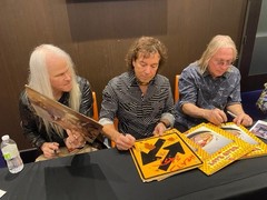 Signed Head East Flat As A Pancake Vinyl LP Hard/Classic Rock & Guitar Pick