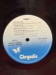 Huey Lewis And The News FORE! LP Vinyl Record 1986 Chrysalis OV 41534
