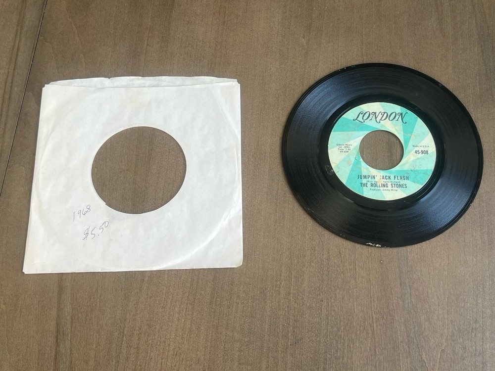 The Rolling Stones Jumpin’ Jack Flash 45-908 7” 45 RPM Single Fair (F) Condition