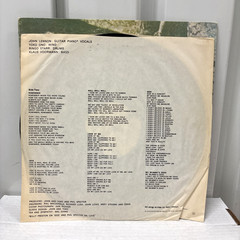 JOHN LENNON PLASTIC ONO BAND VINTAGE VINYL LP 1970 SW3372 APPLE RECORDS