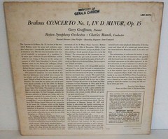RCA Living Stereo LSC 2274 1/3S BRAHMS PIANO CONCERTO NO.1, GARY GRAFFMAN