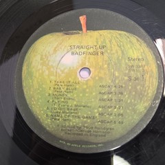 Badfinger/Straight Up – Apple Records SW-3387 Light Scratches No Cover 1971 VG