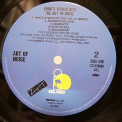 ART OF NOISE / WHO’S AFRAID OF JAPAN ISSUE LP W/OBI LINER