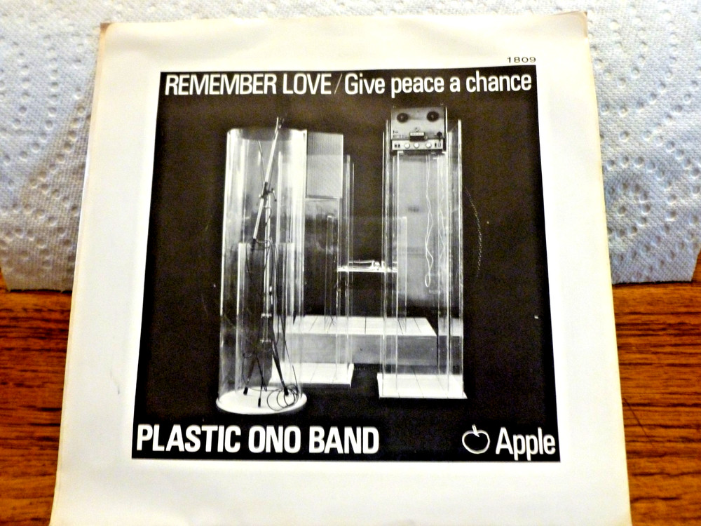 Plastic Ono Band (John Lennon)-Apple 45 & Picture Sleeve-Give Peace a Chance-NOS