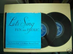 Ginn & Co.2-Record Set LET’S SING of Fun & Frolic Our Singing World 10″33rpm 50s