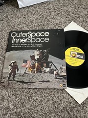 OUTER SPACE INNER SPACE THE STORY OF JIM IRWIN APOLLO 15 LP + POSTER NASA SIGNED