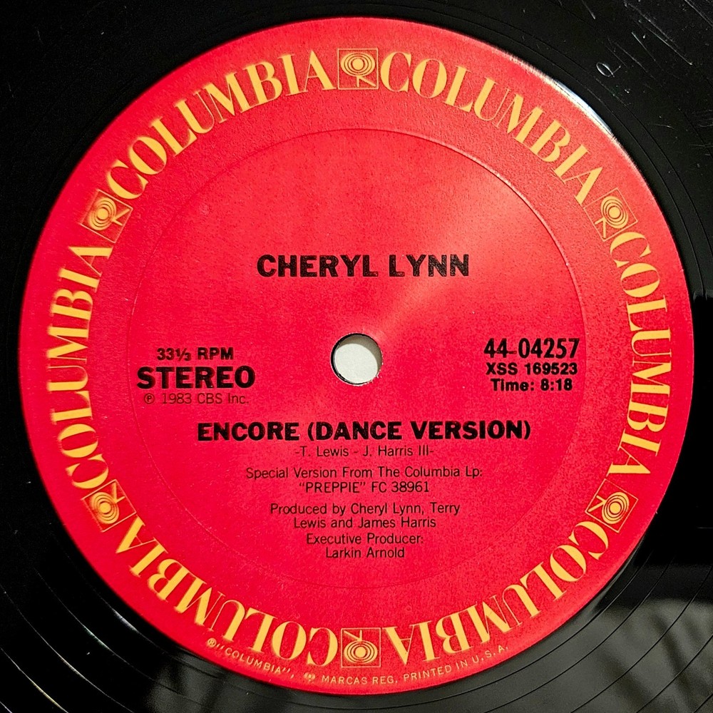 80’S R&B – CHERYL LYNN – ENCORE / FREE – COLUMBIA RECORDS ORIGINAL PRESSING