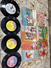 Vintage Children’s Record Lot Disney Disneyland Bambi 45 & 33 1/3 RPM Read