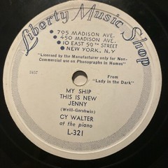 1941 JAZZ Cy Walter BEWITCHED 78 rpm Liberty Music Shop 321 E