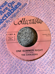 45RPM-THE DANLEERS-ONE SUMMER NIGHT/WHEELIN AND A-DEALIN- MINT LOOKS UNPLAYED