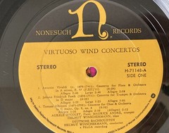 VIRTUOSO WIND CONCERTOS Vivaldi Fasch Albinoni Stamitz Telemann vinyl H-711448