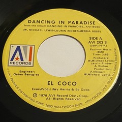 El Coco: Dancing In Paradise / Love In Your Life 45 – AVI Records – Disco