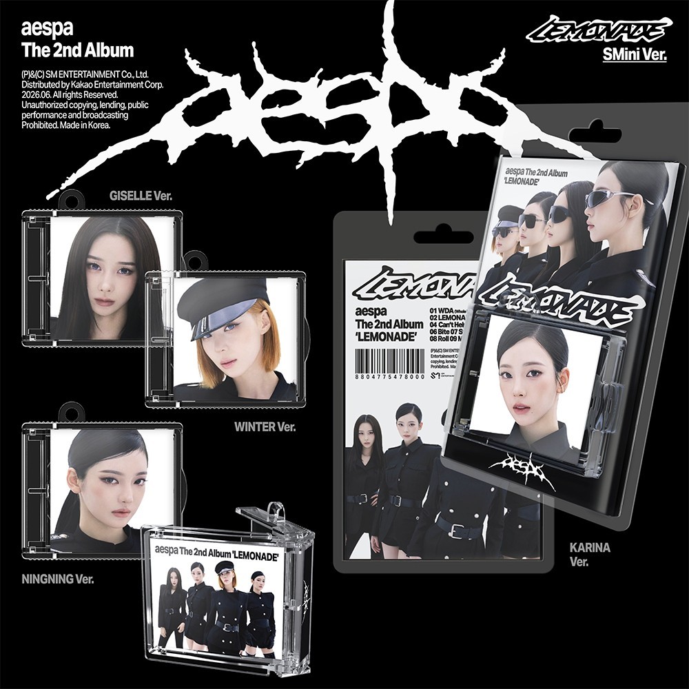 AESPA [LEMONADE] 2nd Album SMINI Ver/Music NFC CD+Case+Photo Card+GIFT OFFICIAL