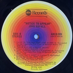 John Mayall – Notice To Appear (LP) (Very Good Plus (VG+)) – 4059039310