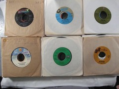 record lot 45 rpm VG+/NM- 100 vinyl w/ sleeves Pop hits 70s/80s FREE SHIP 5L